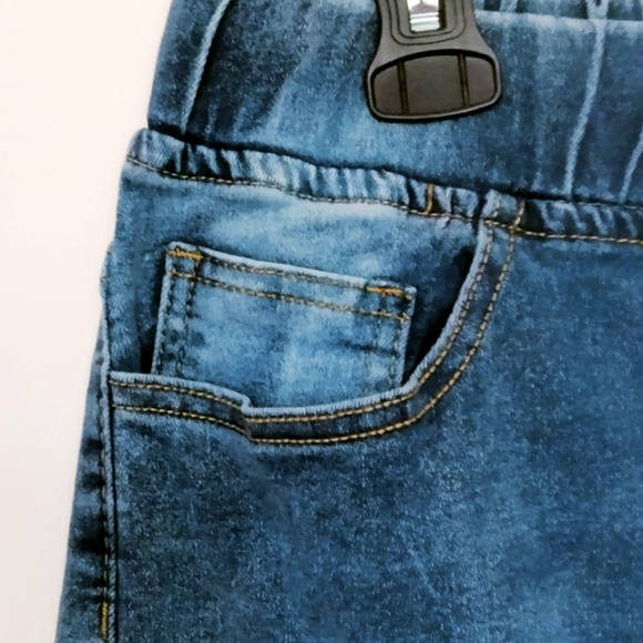 Women's Blue Distressed Jeans Sz 4XL - Picture 4 of 9